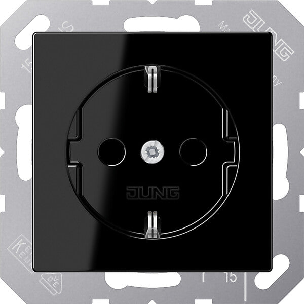 JUNG SCHUKO-Steckdose schwarz A 1520 BF SW